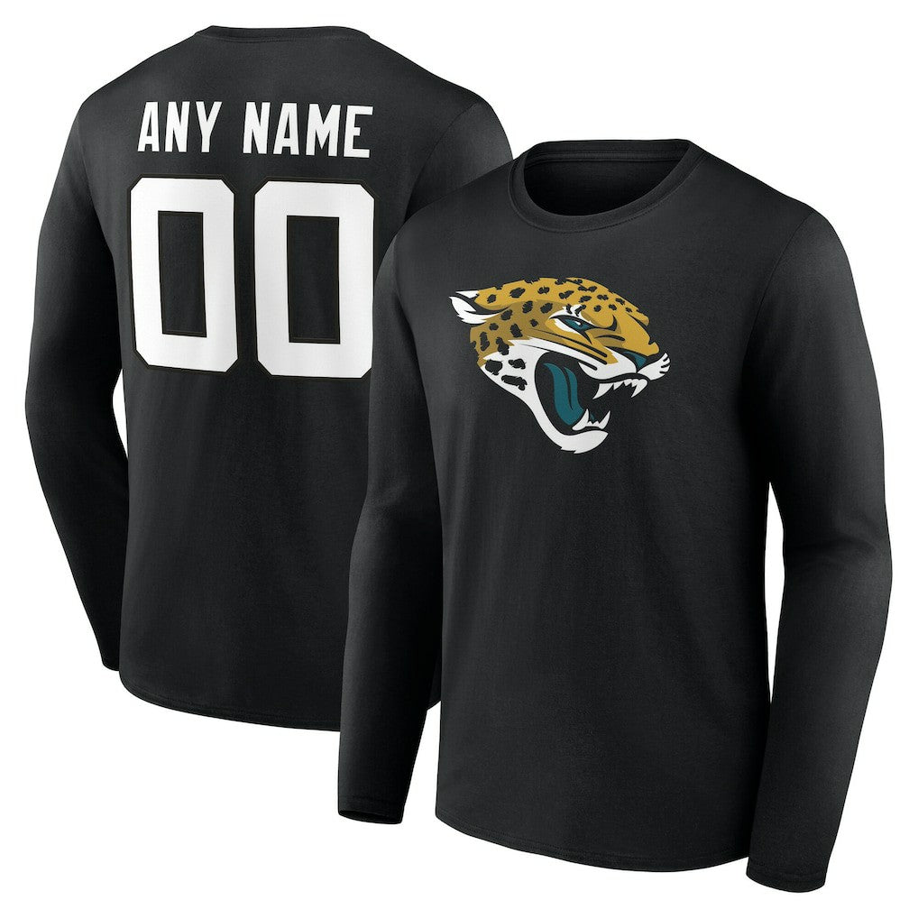 NFL Jacksonville Jaguars Team Authentic Personalized Name & Number Long Sleeve T-Shirt
