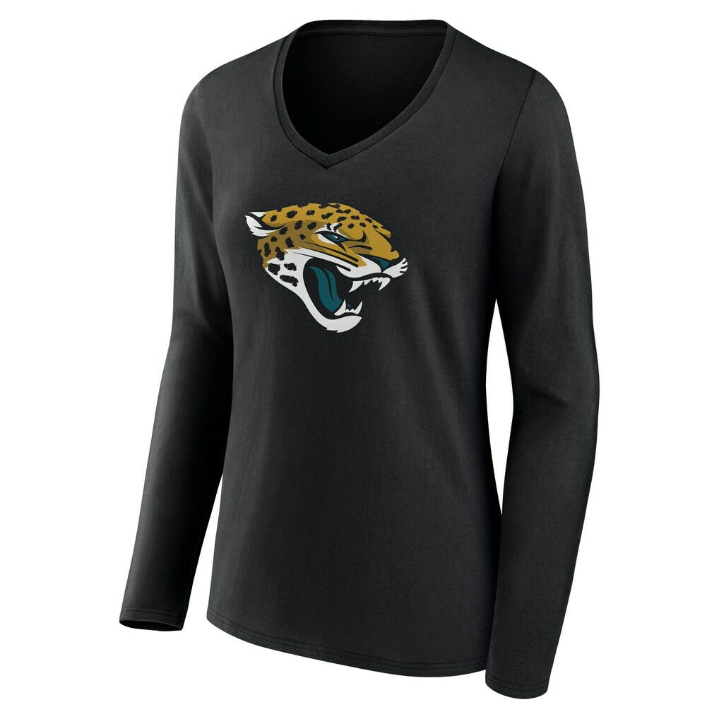 NFL Jacksonville Jaguars Women's Team Authentic Personalized Name & Number Long Sleeve V-Neck T-Shirt