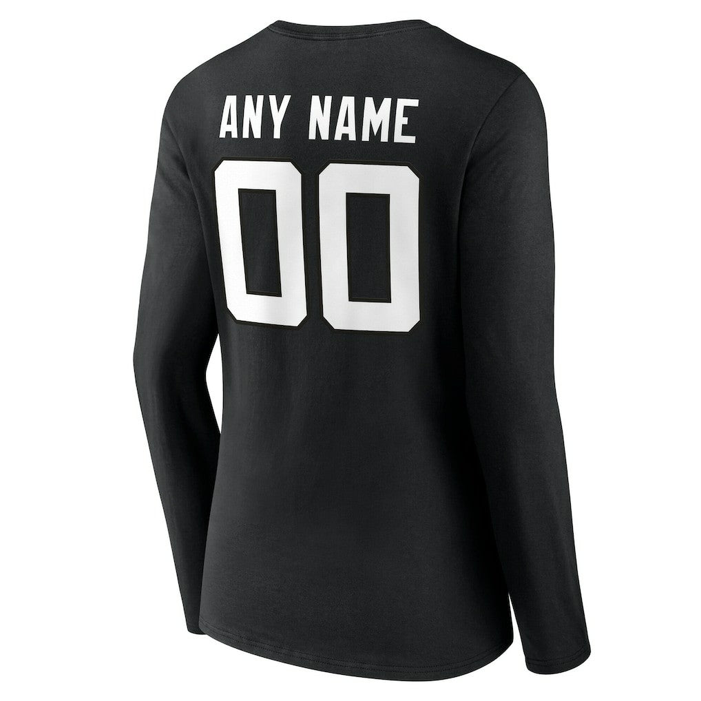 NFL Jacksonville Jaguars Women's Team Authentic Personalized Name & Number Long Sleeve V-Neck T-Shirt