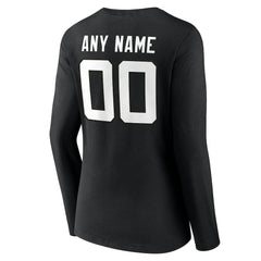 NFL Jacksonville Jaguars Women's Team Authentic Personalized Name & Number Long Sleeve V-Neck T-Shirt