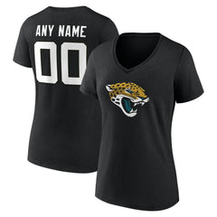 NFL Jacksonville Jaguars Women's Team Authentic Personalized Name & Number V-Neck T-Shirt