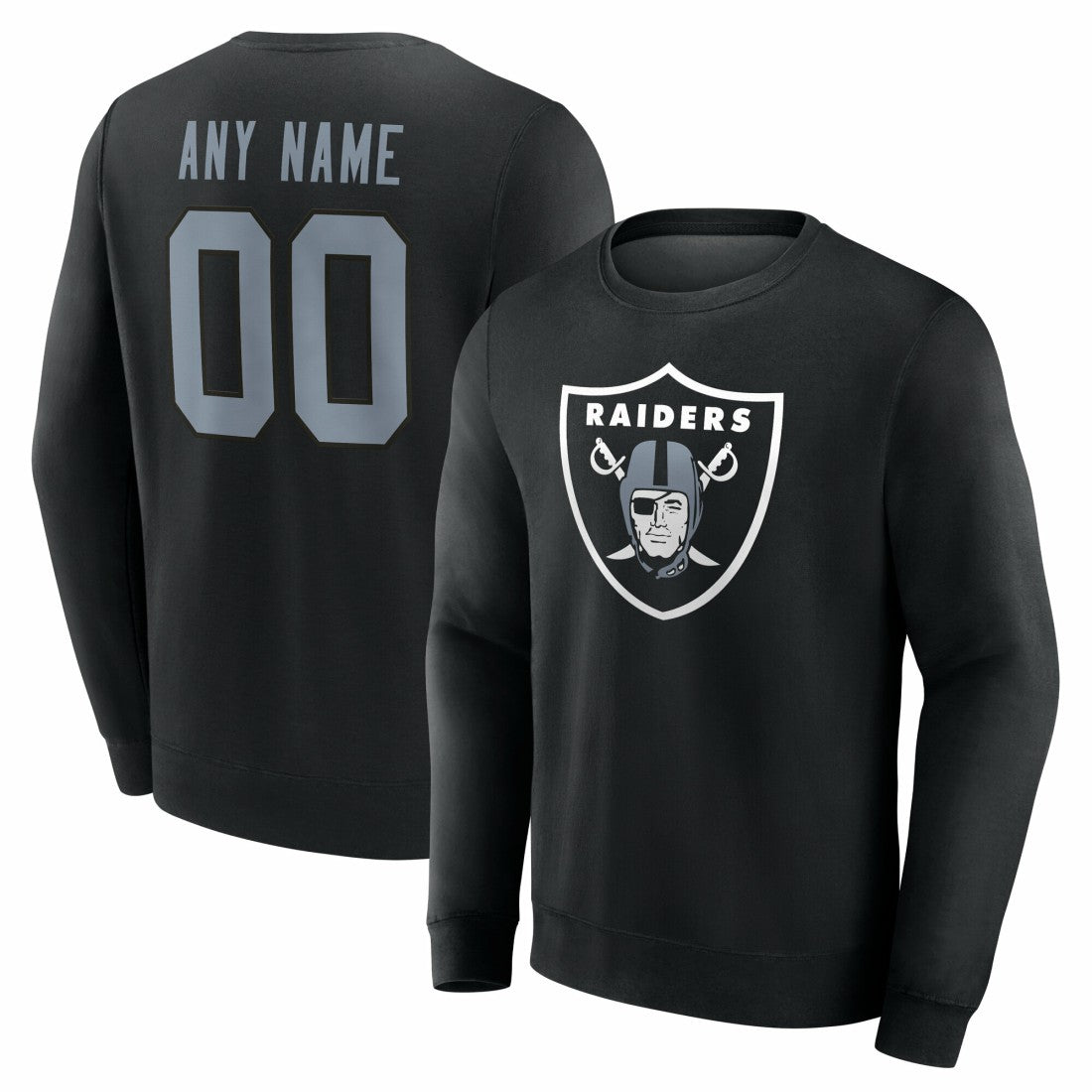 NFL Las Vegas Raiders Team Authentic Personalized Name & Number Sweatshirt