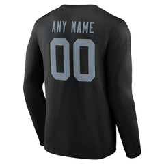 NFL Las Vegas Raiders Team Authentic Personalized Name & Number Long Sleeve T-Shirt