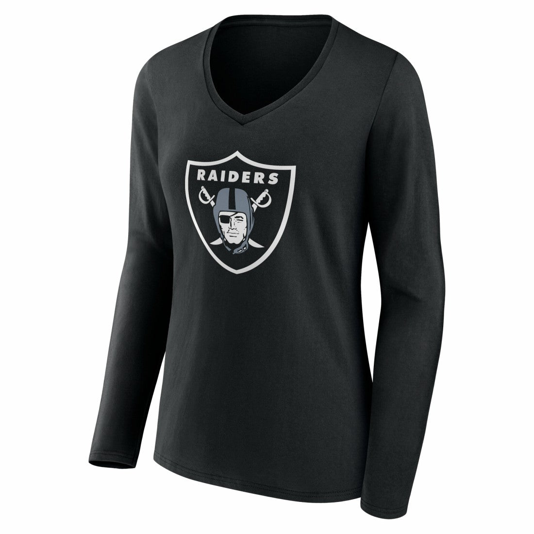 NFL Las Vegas Raiders Women's Team Authentic Personalized Name & Number Long Sleeve V-Neck T-Shirt
