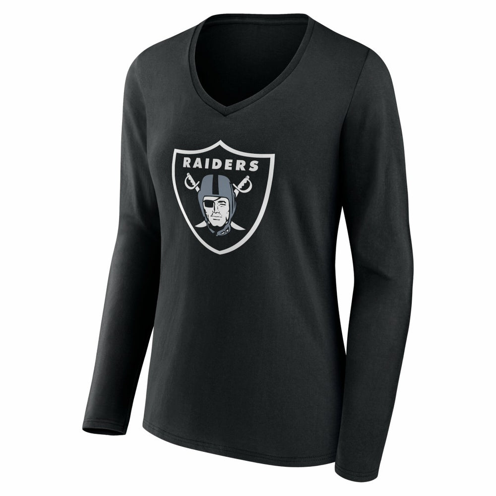 NFL Las Vegas Raiders Women's Team Authentic Personalized Name & Number Long Sleeve V-Neck T-Shirt