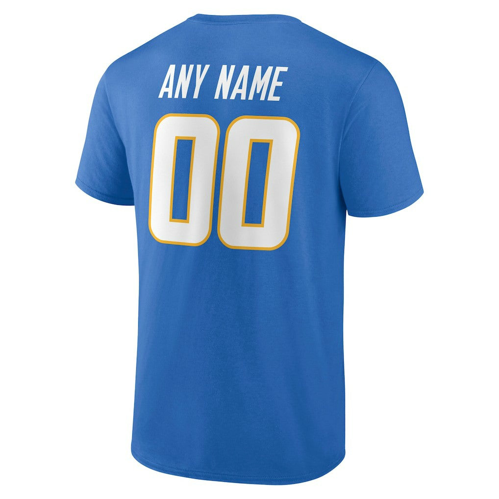 NFL Los Angeles Chargers Team Authentic Personalized Name & Number T-Shirt