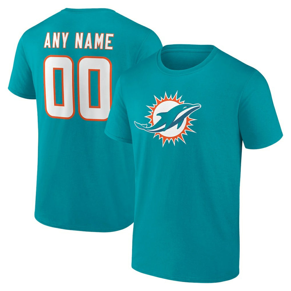 NFL Miami Dolphins Team Authentic Personalized Name & Number T-Shirt