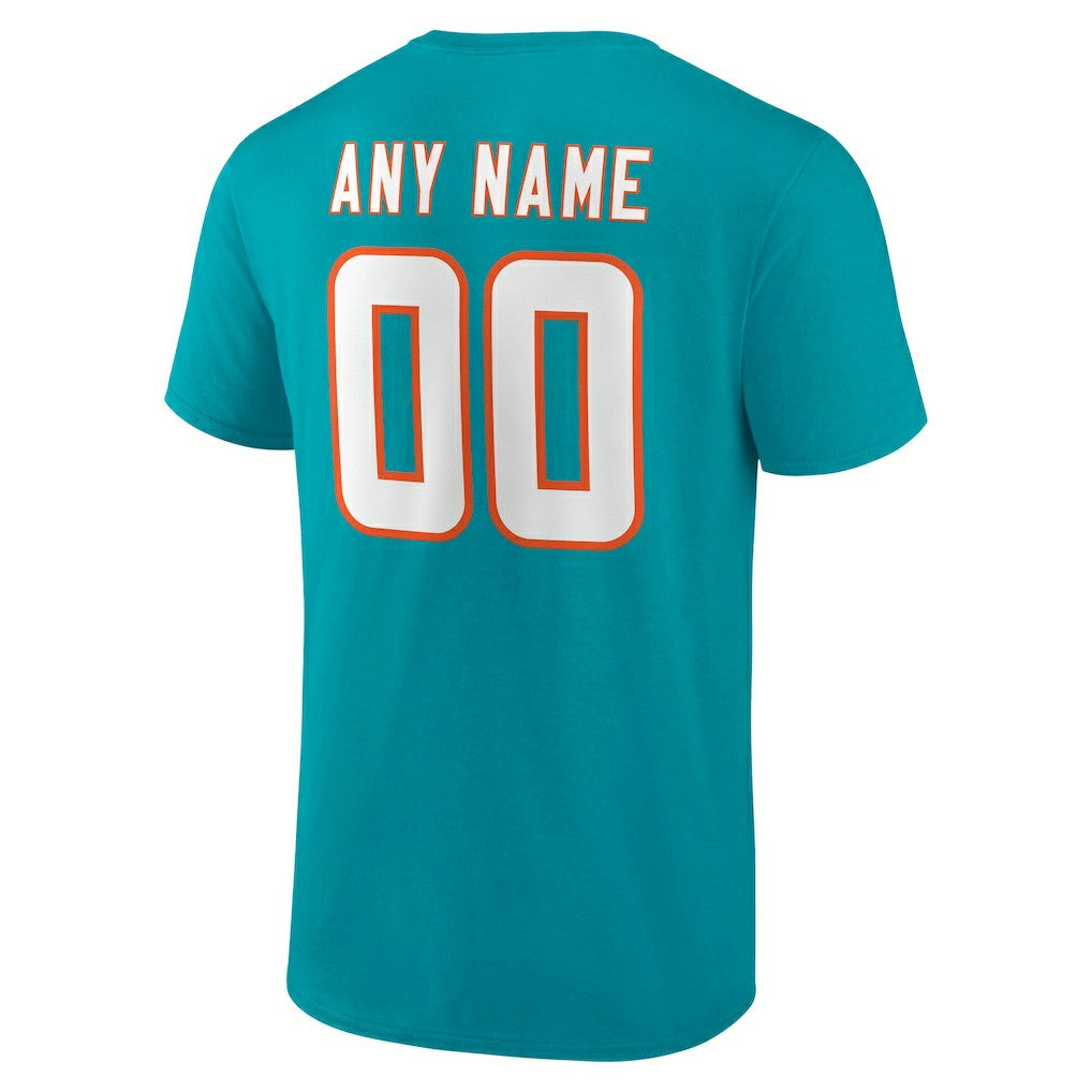 NFL Miami Dolphins Team Authentic Personalized Name & Number T-Shirt