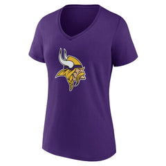 NFL Minnesota Vikings Women's Team Authentic Personalized Name & Number V-Neck T-Shirt