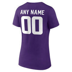 NFL Minnesota Vikings Women's Team Authentic Personalized Name & Number V-Neck T-Shirt