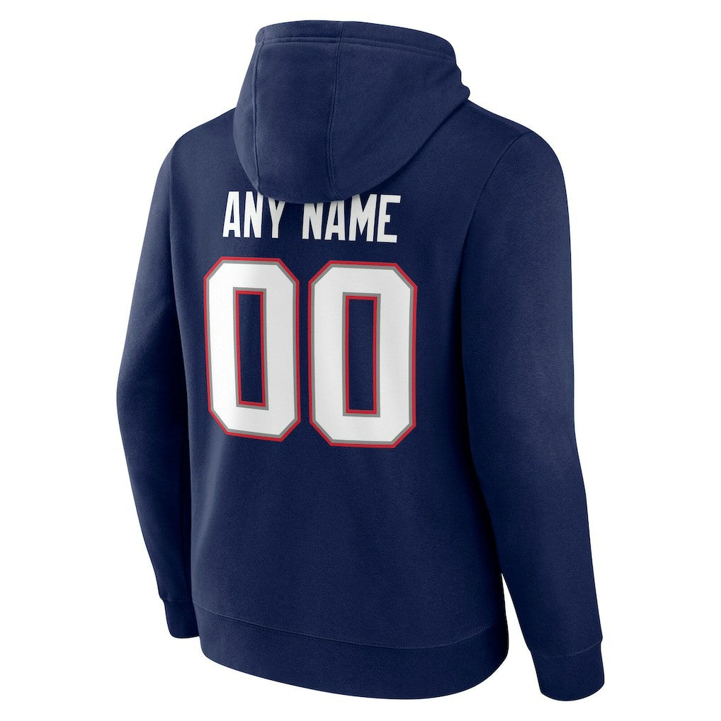 NFL New England Patriots Team Authentic Personalized Name & Number Hoodie
