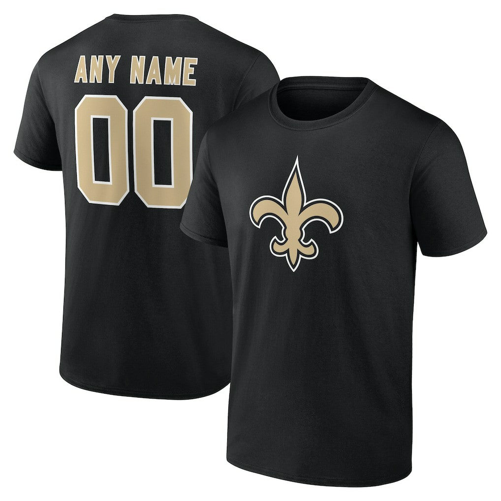 NFL New Orleans Saints Team Authentic Personalized Name & Number T-Shirt