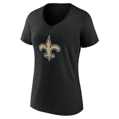NFL New Orleans Saints Women's Team Authentic Personalized Name & Number V-Neck T-Shirt
