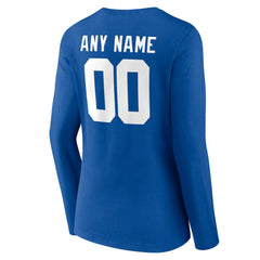NFL New York Giants Women's Team Authentic Personalized Name & Number Long Sleeve V-Neck T-Shirt