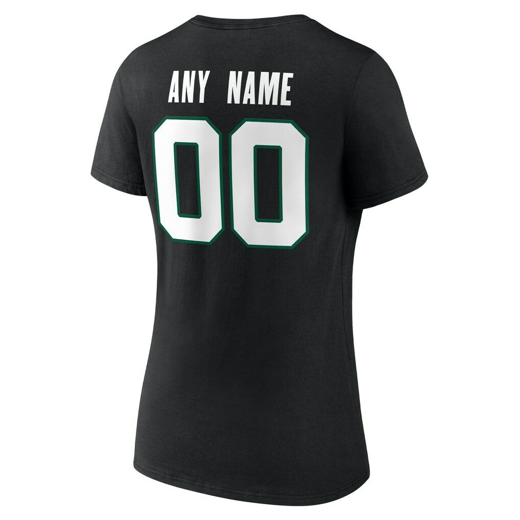 NFL New York Jets Women's Team Authentic Personalized Name & Number V-Neck T-Shirt