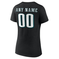 NFL Philadelphia Eagles Women's Team Authentic Personalized Name & Number V-Neck T-Shirt