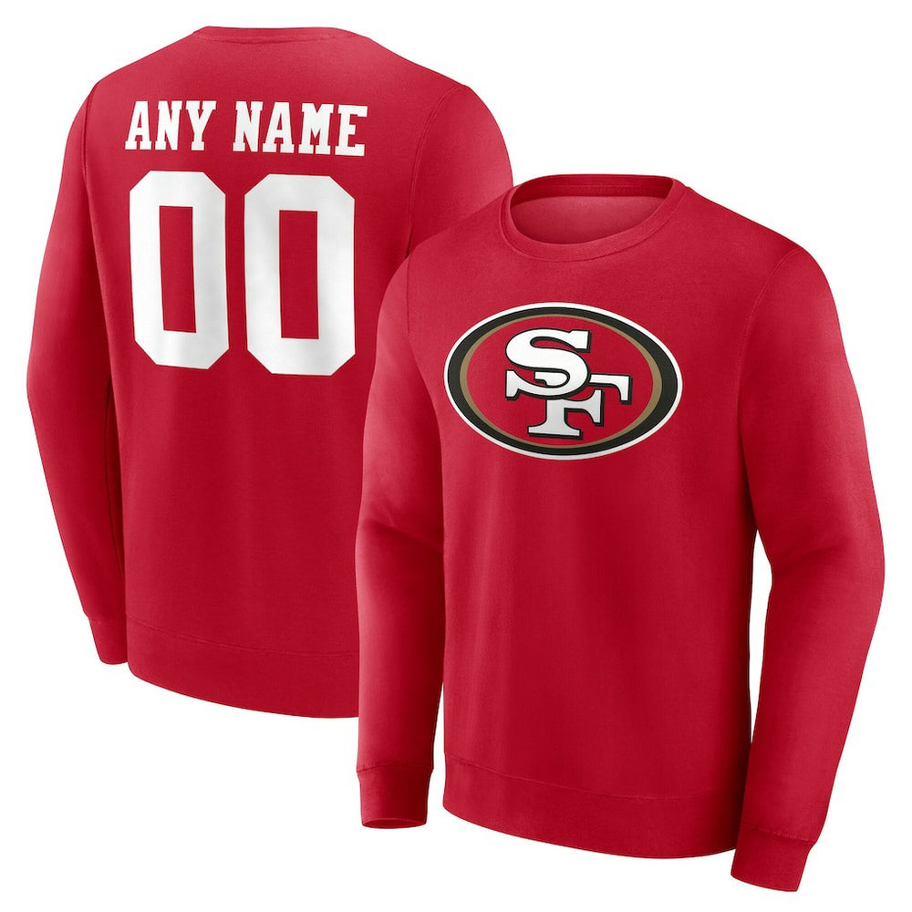 NFL San Francisco 49ers Team Authentic Personalized Name & Number Sweatshirt