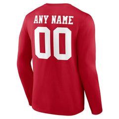 NFL San Francisco 49ers Team Authentic Personalized Name & Number Long Sleeve T-Shirt