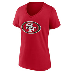 NFL San Francisco 49ers Women's Team Authentic Personalized Name & Number V-Neck T-Shirt