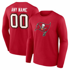 NFL Tampa Bay Buccaneers Team Authentic Personalized Name & Number Long Sleeve T-Shirt