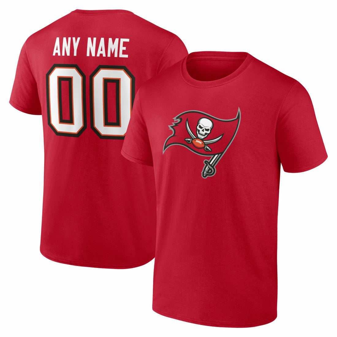 NFL Tampa Bay Buccaneers Team Authentic Personalized Name & Number T-Shirt