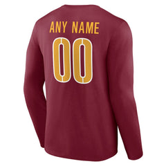 NFL Washington Commanders Team Authentic Personalized Name & Number Long Sleeve T-Shirt