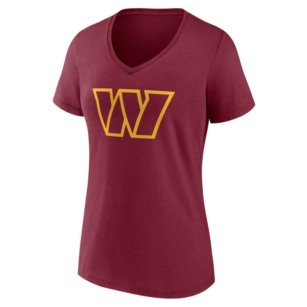 NFL Washington Commanders Women's Team Authentic Personalized Name & Number V-Neck T-Shirt