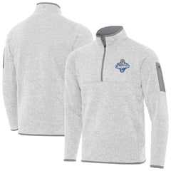 Los Angeles Dodgers Antigua Back-to-Back World Series Champions Fortune Quarter-Zip Pullover - Heather Gray