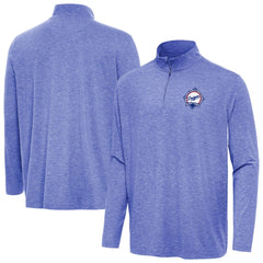 Los Angeles Dodgers Antigua Back-to-Back World Series Champions Hunk Quarter-Zip Pullover - Heather Royal