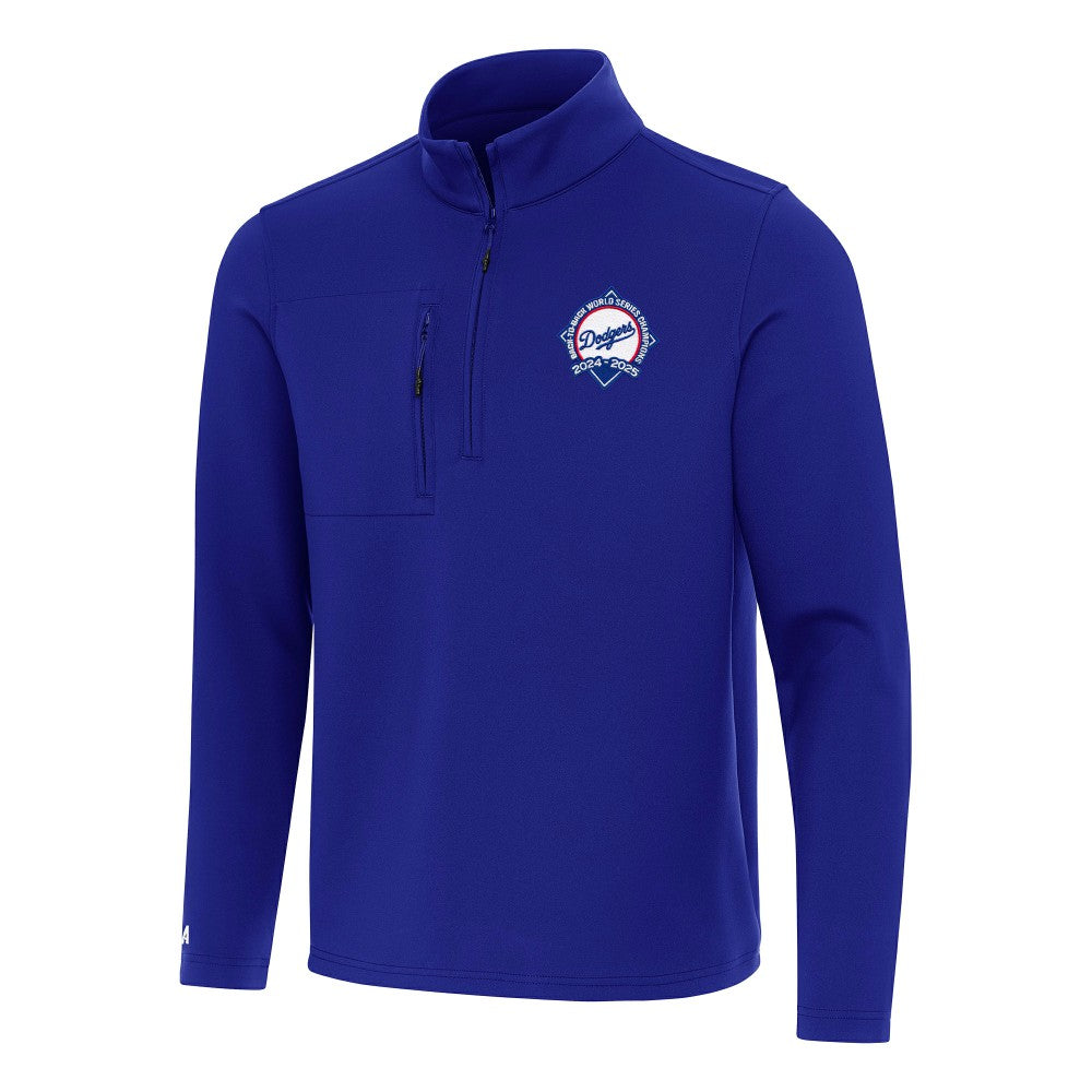 Los Angeles Dodgers Antigua Back-to-Back World Series Champions Insider Quarter-Zip Pullover - Royal