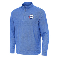 Los Angeles Dodgers Antigua Back-to-Back World Series Champions Subtle Quarter-Zip Pullover - Heather Royal