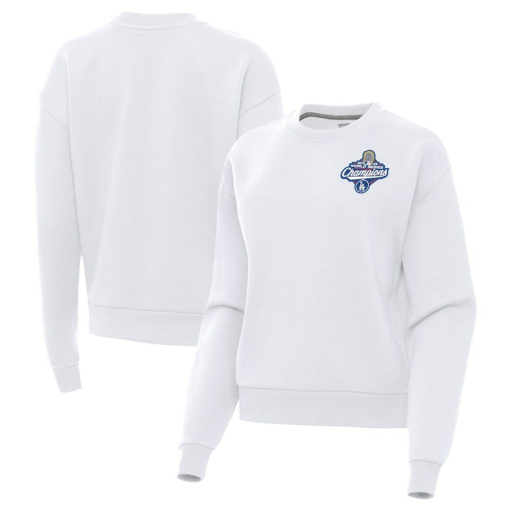 Los Angeles Dodgers Antigua Women's 2025 World Series Champions Victory Sweatshirt - White
