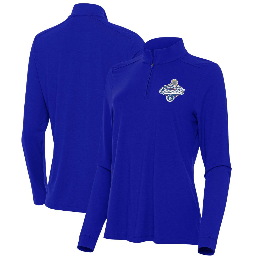 Los Angeles Dodgers Antigua Women's 2025 World Series Champions Intent Quarter-Zip Pullover - Royal