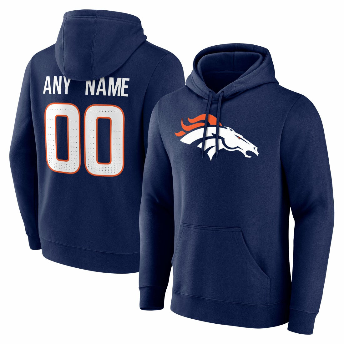 NFL Denver Broncos Big & Tall Team Authentic Custom Hoodie