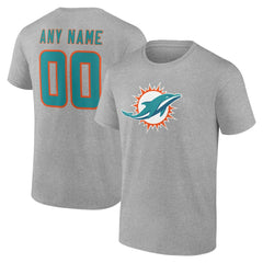 NFL Miami Dolphins Big & Tall Team Authentic Custom T-Shirt