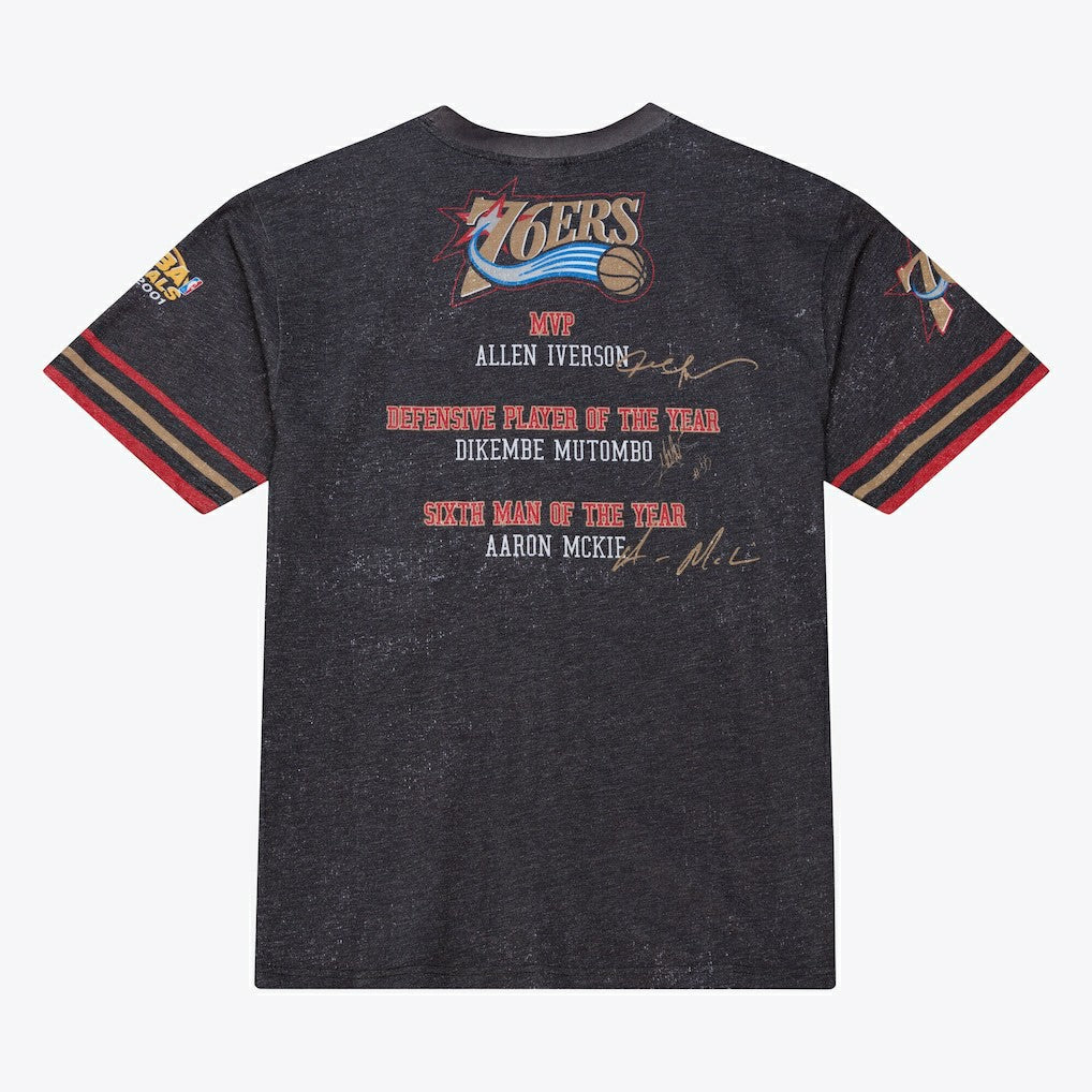 Philadelphia 76ers Hardwood Classics Originals Collection 2000-2001 Team Roster T-Shirt - Black | Mitchell & Ness for sale