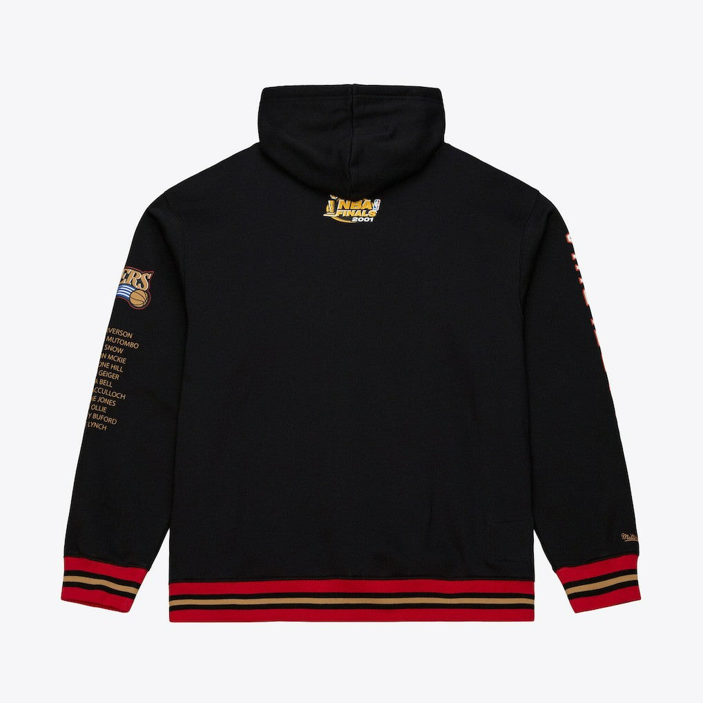 Philadelphia 76ers Hardwood Classics Originals Collection 2000-2001 Team Roster Fleece Hoodie - Black | Mitchell & Ness for sale