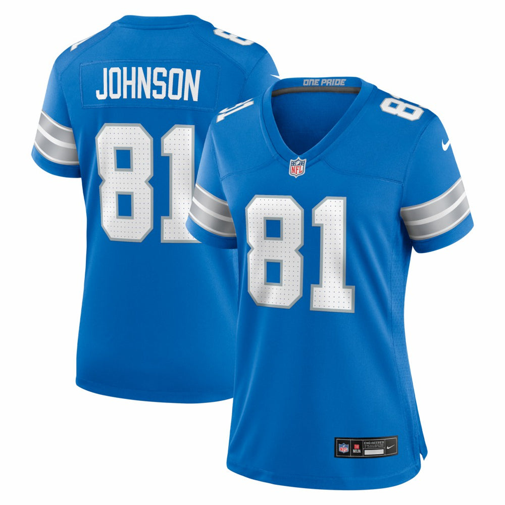 NFL Detroit Lions Calvin Johnson  Women's Team Retired Game Jersey