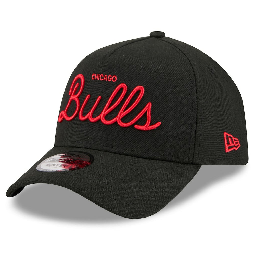 Chicago Bulls x Malbon Golf Unisex 9FORTY A-Frame Adjustable Hat - Black | New Era shop