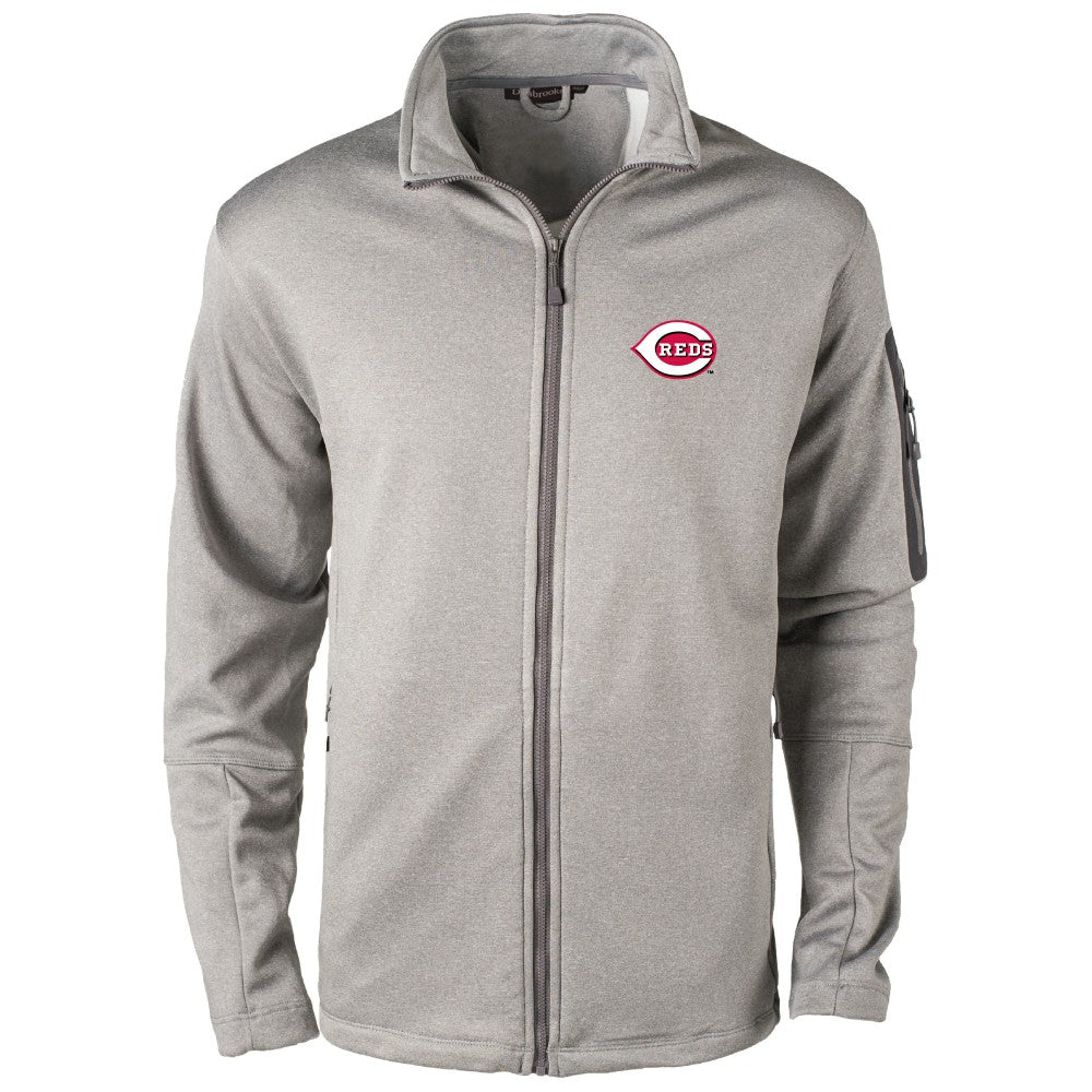 Cincinnati Reds Dunbrooke Pacific Full-Zip Fleece Jacket - Heather Gray