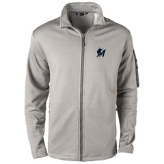 Miami Marlins Dunbrooke Pacific Full-Zip Fleece Jacket - Heather Gray