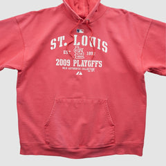 St. Louis Cardinals Majestic 2009 Hooded Pullover Sweatshirt - Red Vintage