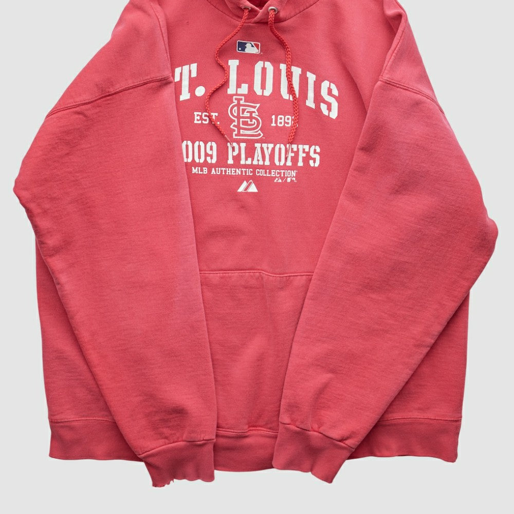 St. Louis Cardinals Majestic 2009 Hooded Pullover Sweatshirt - Red Vintage