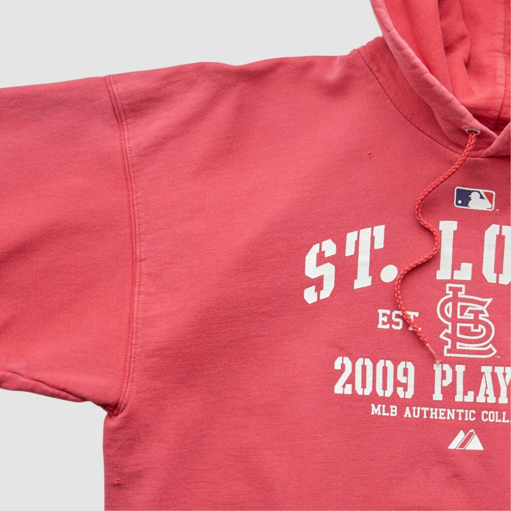 St. Louis Cardinals Majestic 2009 Hooded Pullover Sweatshirt - Red Vintage