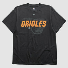 Baltimore Orioles Majestic 2000s T-shirt - Black Vintage