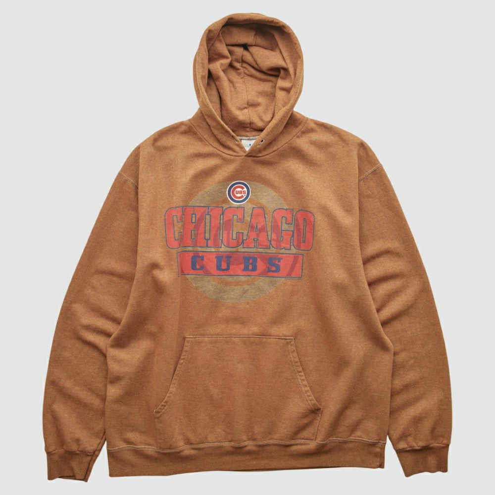 Chicago Cubs 2000s Hooded Pullover Sweatshirt - Tan Vintage