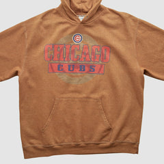 Chicago Cubs 2000s Hooded Pullover Sweatshirt - Tan Vintage