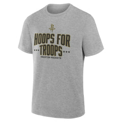 Houston Rockets Hoops For Troops T-Shirt - Gray for sale