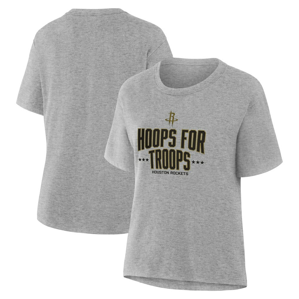 Houston Rockets Women's Hoops For Troops T-Shirt - Gray outlet