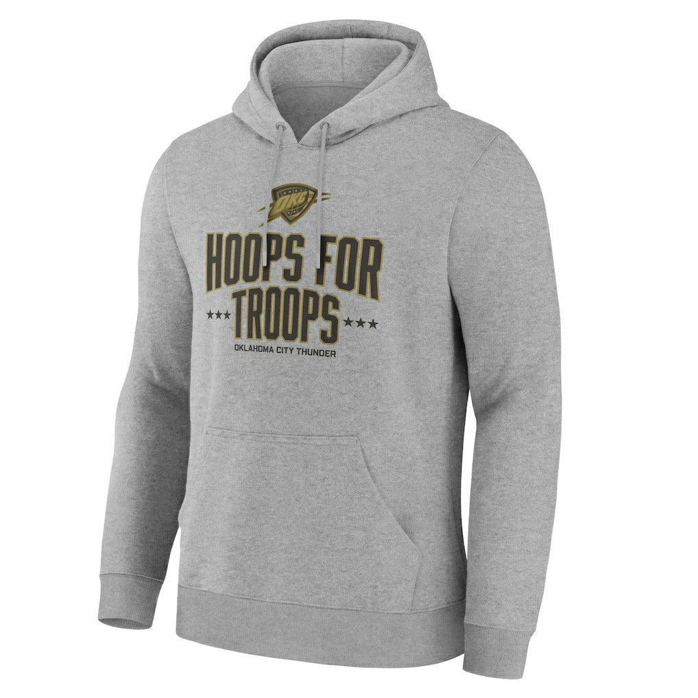 Oklahoma City Thunder Hoops For Troops Hoodie - Gray shop